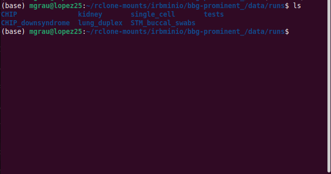 S3 mounted in terminal